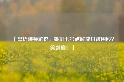 「粤语爆笑解说,鲁班七号点解成日被围殴?笑到癫!」