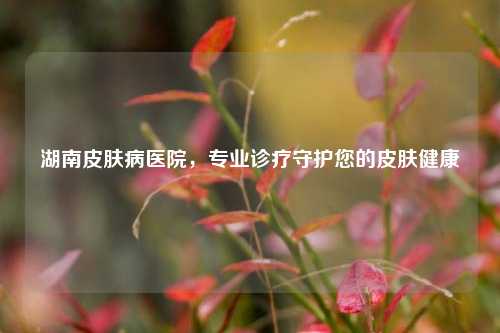 湖南皮肤病医院,专业诊疗守护您的皮肤健康