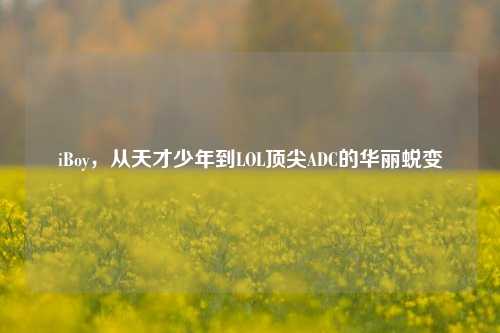 iBoy,从天才少年到LOL顶尖ADC的华丽蜕变