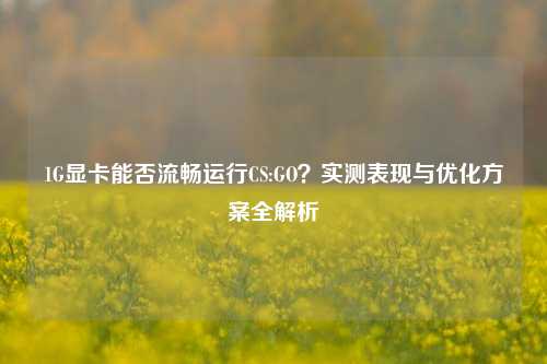 1G显卡能否流畅运行CS:GO?实测表现与优化方案全解析