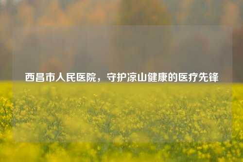 西昌市人民医院,守护凉山健康的医疗先锋