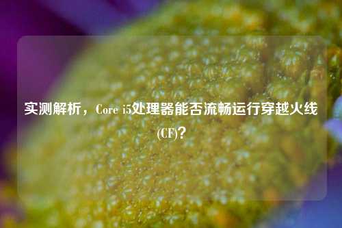 实测解析,Core i5处理器能否流畅运行穿越火线(CF)?