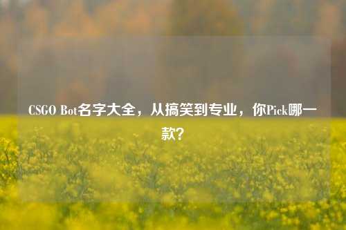 CSGO Bot名字大全,从搞笑到专业,你Pick哪一款?