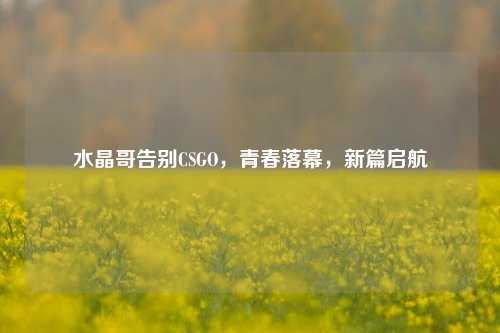 水晶哥告别CSGO,青春落幕,新篇启航
