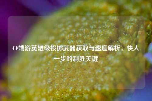 CF端游英雄级投掷武器获取与速度解析,快人一步的制胜关键