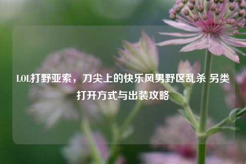 LOL打野亚索,刀尖上的快乐风男野区乱杀 另类打开方式与出装攻略
