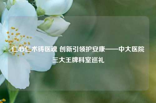 仁心仁术铸医魂 创新引领护安康——中大医院三大王牌科室巡礼