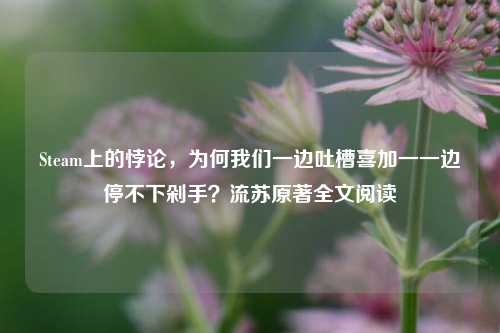 Steam上的悖论,为何我们一边吐槽喜加一一边停不下剁手?流苏原著全文阅读