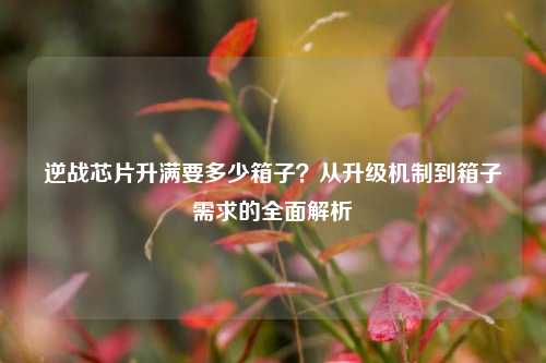 逆战芯片升满要多少箱子?从升级机制到箱子需求的全面解析