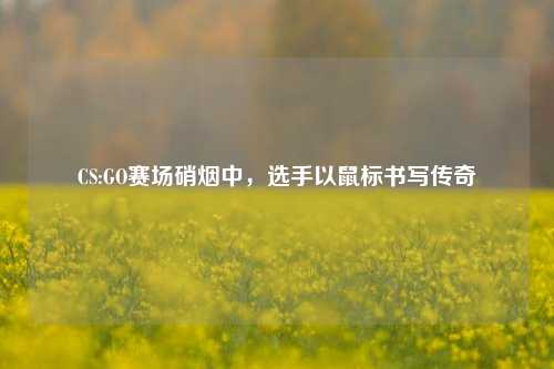 CS:GO赛场硝烟中,选手以鼠标书写传奇