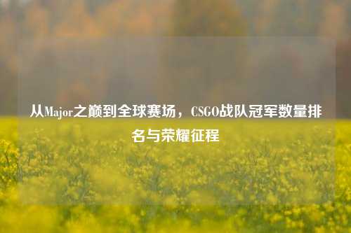 从Major之巅到全球赛场,CSGO战队冠军数量排名与荣耀征程