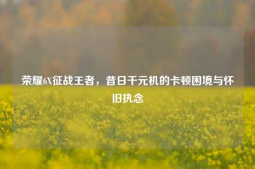 荣耀6X征战王者,昔日千元机的卡顿困境与怀旧执念