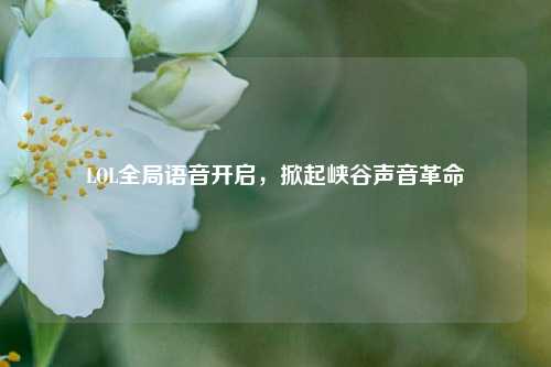 LOL全局语音开启,掀起峡谷声音革命