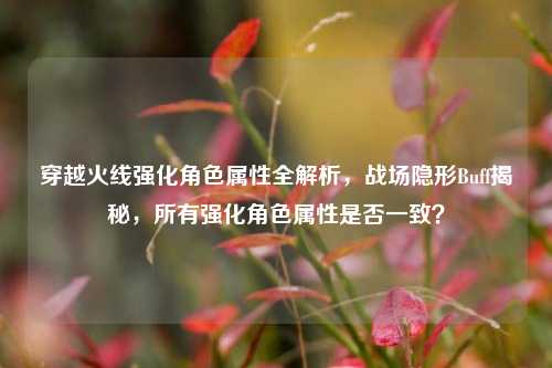 穿越火线强化角色属性全解析,战场隐形Buff揭秘,所有强化角色属性是否一致?