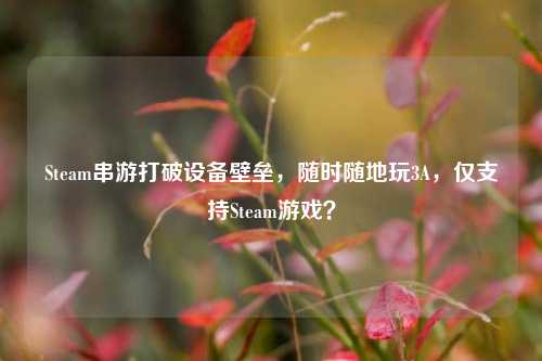 Steam串游打破设备壁垒,随时随地玩3A,仅支持Steam游戏?