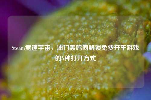 Steam竞速宇宙,油门轰鸣间解锁免费开车游戏的N种打开方式