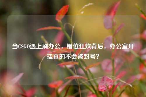 当CSGO遇上刷办公,错位狂欢背后,办公室开挂真的不会被封号?