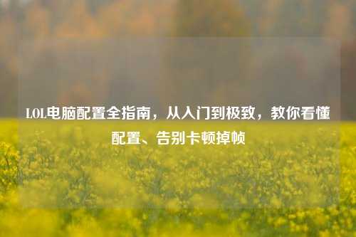 LOL电脑配置全指南,从入门到极致,教你看懂配置、告别卡顿掉帧
