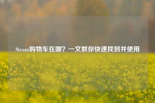 Steam购物车在哪?一文教你快速找到并使用