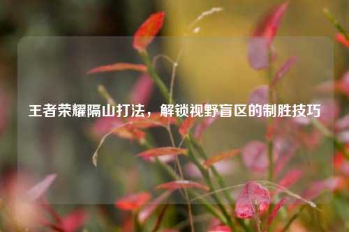 王者荣耀隔山打法,解锁视野盲区的制胜技巧