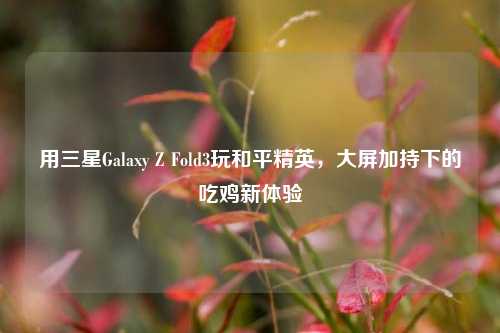 用三星Galaxy Z Fold3玩和平精英,大屏加持下的吃鸡新体验