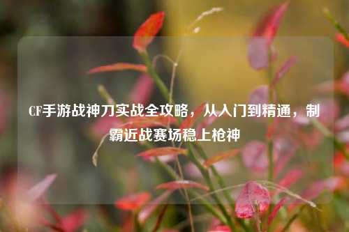 CF手游战神刀实战全攻略,从入门到精通,制霸近战赛场稳上枪神