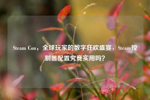 Steam Con,全球玩家的数字狂欢盛宴,Steam控制器配置究竟实用吗?